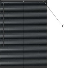 vidaXL Jaluzele venetiene Manual Negru 130 x 85 cm Aluminiu