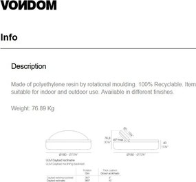 Pat de zi modern cu spatar fix si parasolar lounge ULM