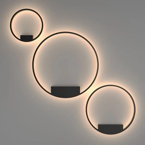 Plafoniera LED design modern Rim negru 60cm, 3000K