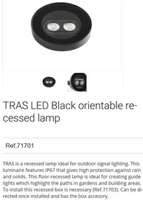 Spot LED incastrabil de exterior orientabil TRAS 4W