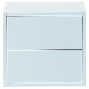 Boxie 2 sertare dulap de perete 40x40x37 cm albastru