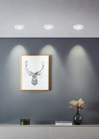 Eglo 300186 - Set 7x spoturi încastrate GEDREZ LED, 4,9 W, 230 V, Ø 9 cm, alb