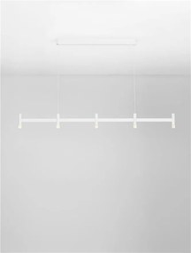 Lustra liniara cu 5 spoturi LED 2700K POETIC alb