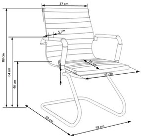 Scaun tapitat Prestige Skid negru