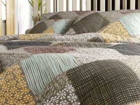 Lenjerie de pat din microfibra PATCH ELEGANCE maro Dimensiune lenjerie de pat: 70 x 80 cm | 140 x 200 cm