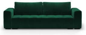 Canapea extensibila din catifea Milo Casa Luca, verde
