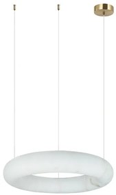 Lustra LED, Design Circular, 34cm, ALABASTER- BRONZE, ZB-2542
