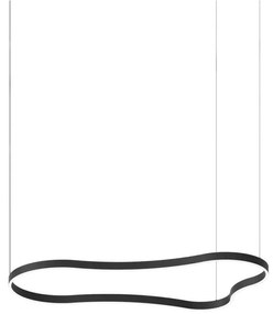 Lustră LED pe cablu Ideal Lux WAVES LED/54W/230V CRI 90 negru