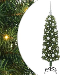 vidaXL Brad de Crăciun artificial Verde 120 cm PVC și oțel și plastic