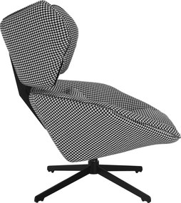 Scaun pivotant de lux, cu model / negru, KAILAN