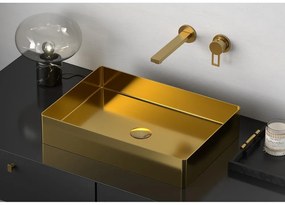 Chiuvetă aurie din oțel inoxidabil 50x35 cm Aurum – Sapho