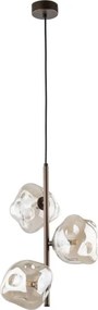 Brilagi - Lustră suspendată pe cablu VULCANO 3xG9/8W/230V bronz/bej fumuriu