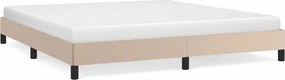vidaXL Cadru de pat, cappuccino, 160x200 cm, piele ecologică
