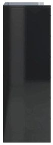 Servanta cu 6 sertare, negru extralucios, 50 x 34 x 96 cm, PAL 1, negru foarte lucios