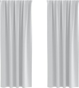 vidaXL Perdele Opaque cu Inel 2 pcs Gri Deschis 245 x 140 cm Poliester