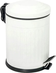 Cos de gunoi D90, alb/negru, metal, 16L