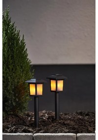 Set de 2 decorațiuni solare cu LED-uri pentru exterior Star Trading Flame, înălțime 23 cm