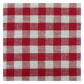 Covor sub bradul de Crăciun roșu rotund din in ø 125 cm Red Gingham – Linen Tales