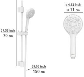 Set de duș alb din oțel inoxidabil 70 cm Watersaving – Wenko