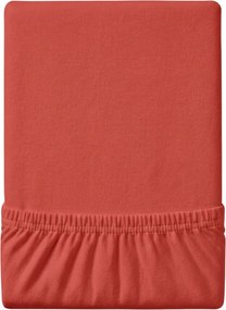 Cearsaf Jersey EXCLUSIVE cu elastic rosu 200 x 220 cm
