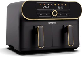 Klarstein Friteuză cu aer cald AuraAir Color Touch, 2 camere, 11 l, 1700 W, 80 - 200 °C, 8 programe