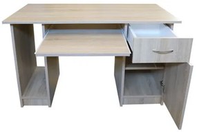 Birou Nero cu 1 usa si 1 sertar, Sonoma, 120 x 74 x 60 cm