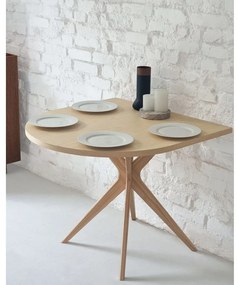 Masă de dining din lemn de frasin 90x90 cm Jubi – Ragaba