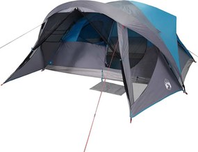 vidaXL Cort de familie pentru 6 persoane, albastru, impermeabil