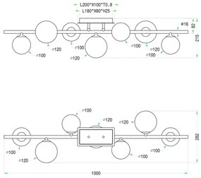 Lustră LED aplicată Wofi 7014-705W VILLA 7xG9/3W/230V negru