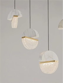 Lustra decorativa liniara cu 5 pendule LED 3000K DORIN