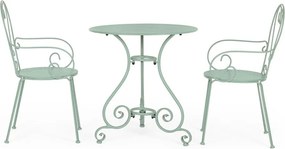 Scaun de grădină verde mentă din metal Etienne – Bizzotto