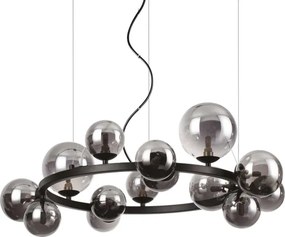 Ideal Lux - Abajur de schimb pentru candelabru/corp de iluminat/lampă PERLAGE Ø 15 cm fumuriu