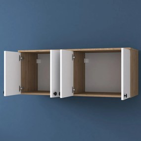 Dulap de perete Bany Walnut and White