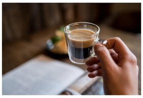 Căni 2 buc. pentru espresso/cu perete dublu din sticlă 80 ml Diva – Vialli Design