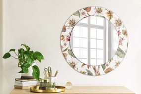 Oglinda rotunda imprimata Flori de epocă