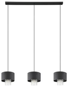 Lustră pe cablu Eglo 39978 SAPUARA 3xE27/40W/230V negru