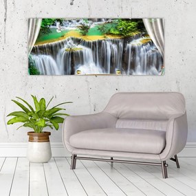 Tablou - Privire la cascade magice (120x50 cm)