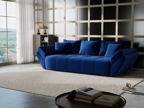 Canapea extensibilă dumonde cu ladă de depozitare si sezut confortabil din spuma high-density, Berlin Royal Blue 250x100 cm