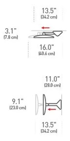 Oglindă de perete/cosmetică (5x) cu led/de mărire ø 20 cm Sensor – simplehuman