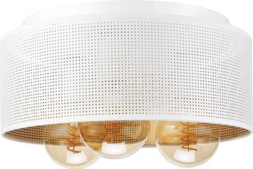 Plafonier SIRJA PLISADO 3xE27/15W/230V Ø 35 cm alb/auriu
