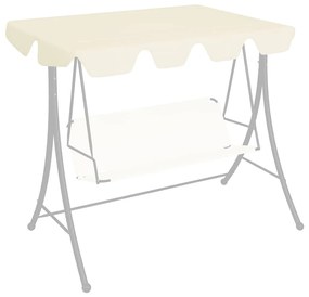 vidaXL Copertină de rezervă leagăn grădină, crem, 150/130x105/70 cm