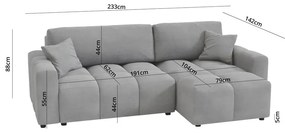 Colțar bej extensibil (cu colț variabil) Luki – Ropez