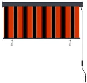 Jaluzea tip rulou de exterior, portocaliu si maro, 140 x 250 cm portocaliu si maro, 140 x 250 cm