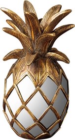 Decoratiune de masa, din oglinzi si polirasina, H25 cm, Pineapple