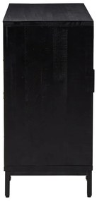 Servanta, negru, 75x35x70 cm, lemn masiv de pin reciclat 1, Negru