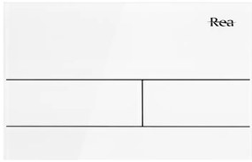 Cadru WC incastrat K011A-Q Rea cu buton T alb sticla