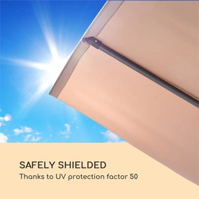 Flex-Shade XL, umbrelă de soare, 150 x 210 cm, poliester, UV 50, maro deschis