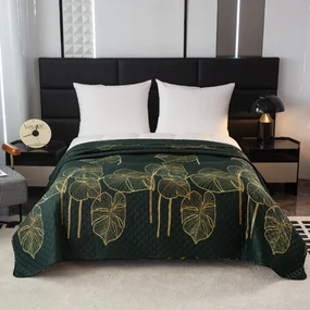 Cuvertura de pat cu model VENECIA verde inchis Dimensiune: 170 x 210 cm