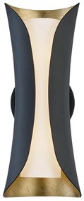 Aplica de perete design modern JOSIE nergu/foita aurie