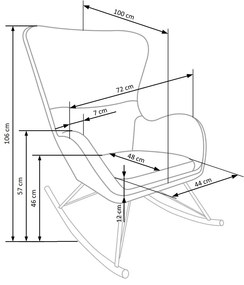 Fotoliu tip balansoar Liberto 2